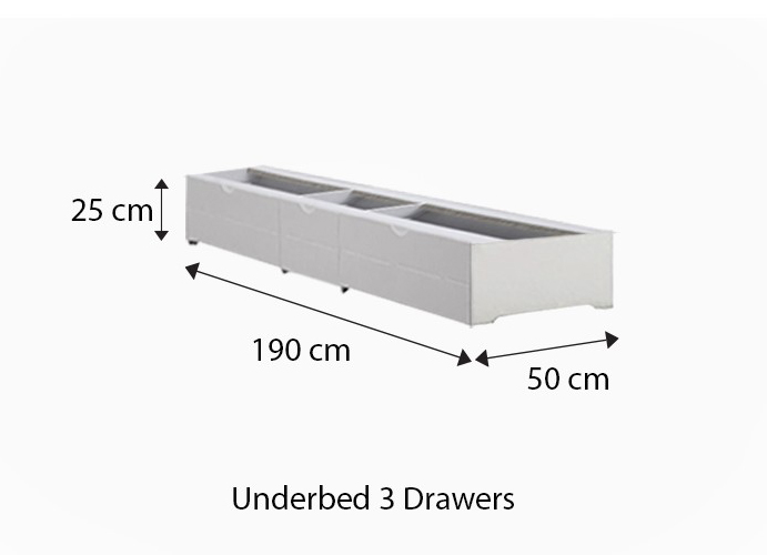 Jack Super Single Bed Frame with Underbed 3 Drawers